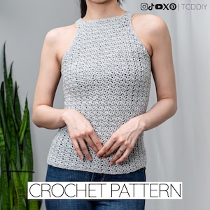 Crochet Pattern | Modern High Neck Tank Top | Vest | PDF Download