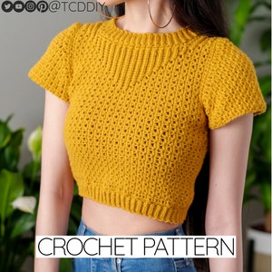 Crochet Pattern | Short Sleeve Top Pattern | PDF Download