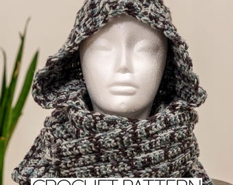 Crochet Pattern | Hooded Scarf with Pockets | PDF Download