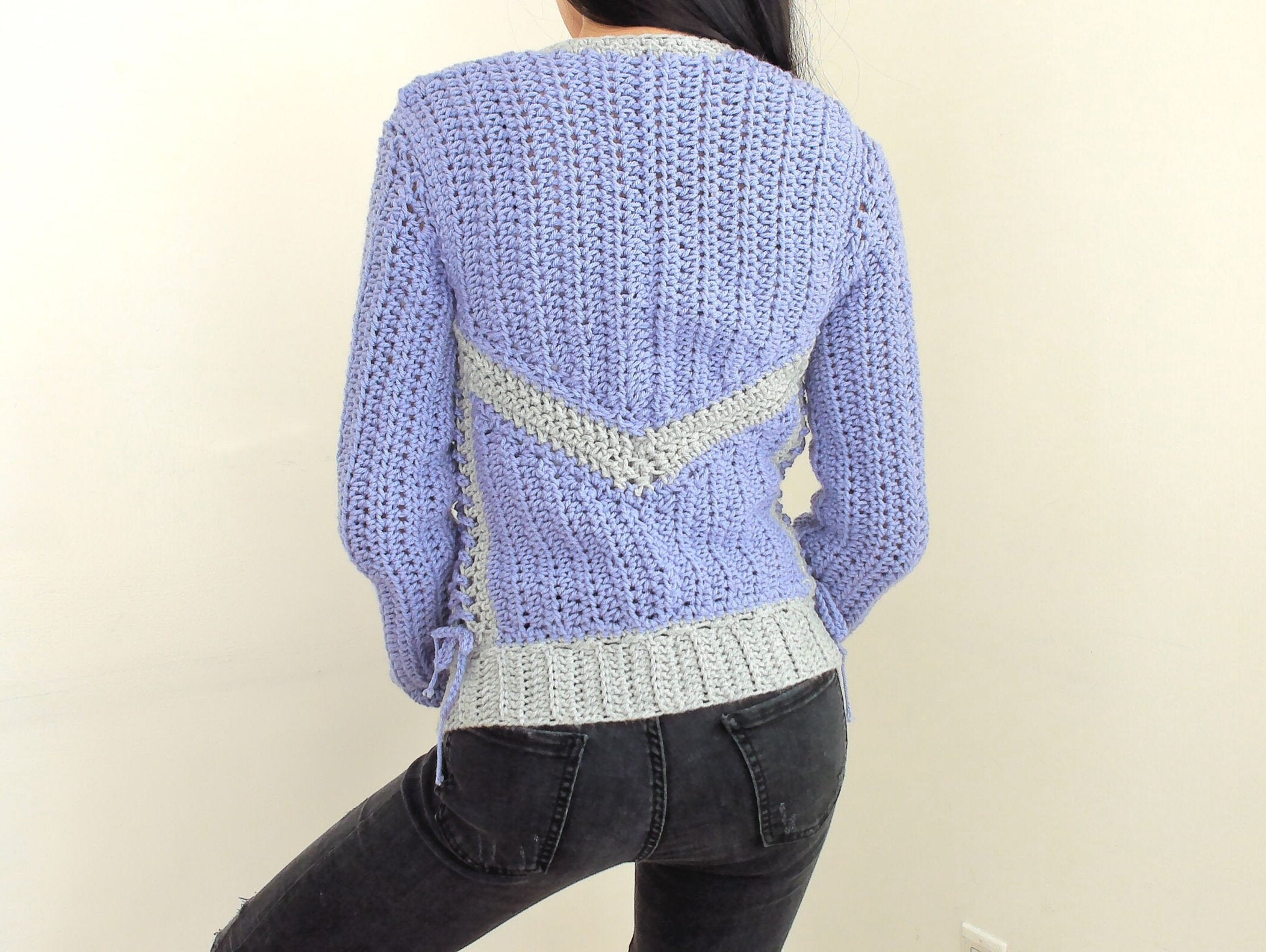 Crochet Jacket With Pocket PDF Pattern Etsy