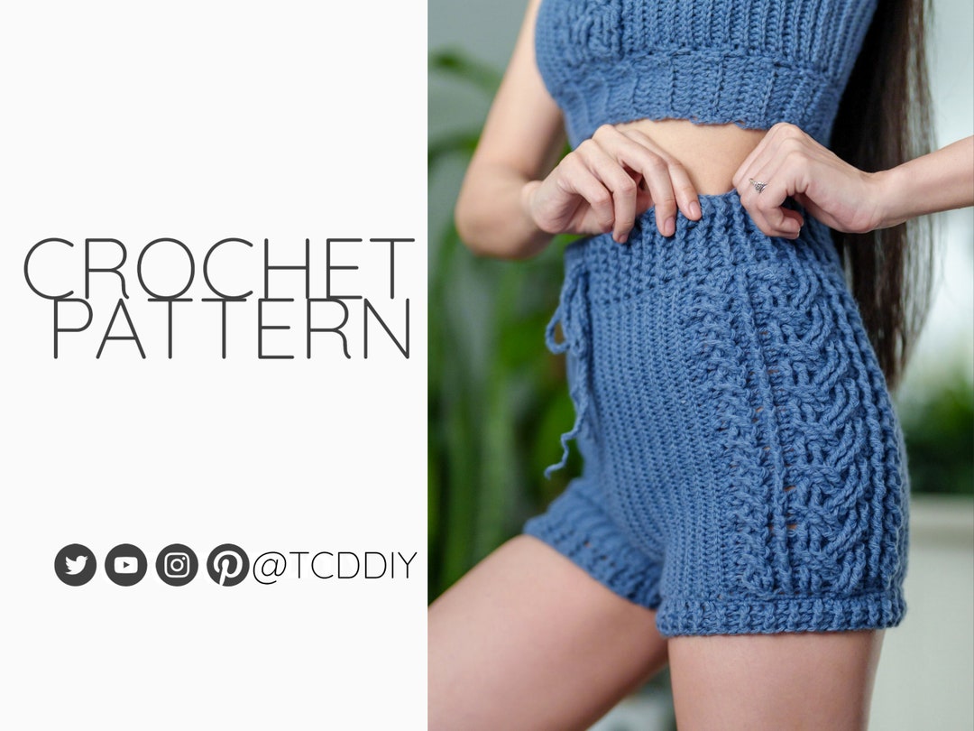 Crochet Pattern Crochet Cable Stitch Shorts PDF Download - Etsy