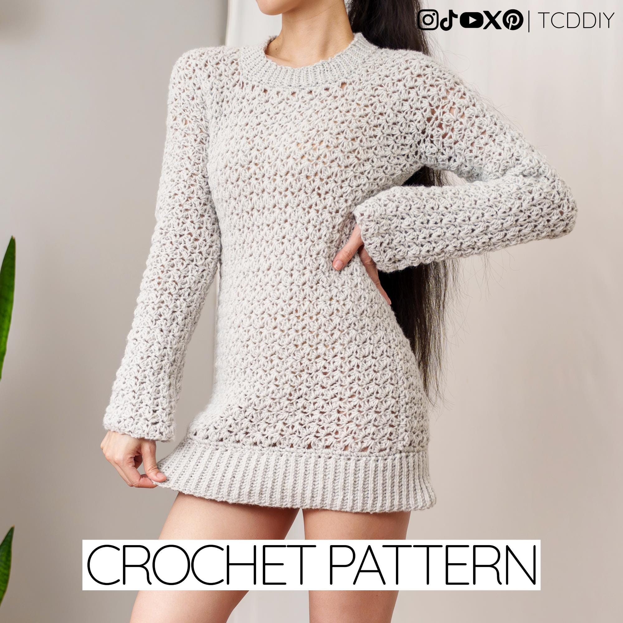 40 Crochet Summer Clothes with Tops, Dresses, Shorts, and Shrugs 8 Crochet Pattern Beach Cover Up Sweater Dress W. Suzette