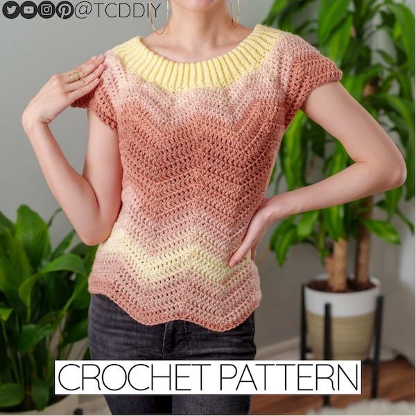 Crochet Pattern | Chevron Top Pattern | PDF Download