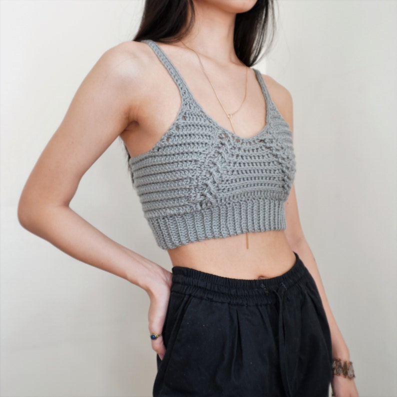 Crochet Pattern Crochet Cable Stitch Bralette Pattern PDF Download image 5