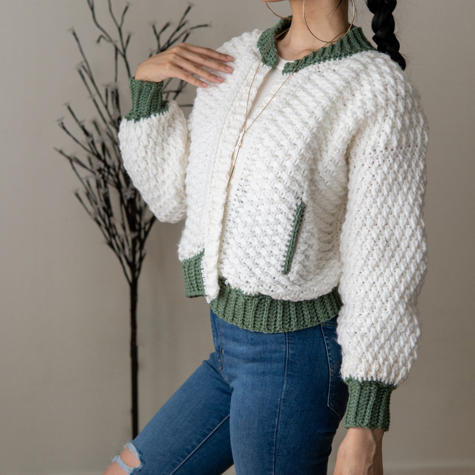 Crochet Bomber Jacket Pattern Etsy
