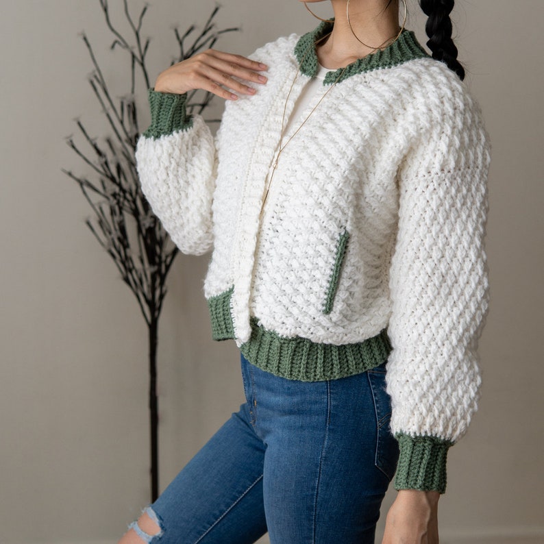 Crochet Pattern Bomber Jacket Pattern PDF Download image 5