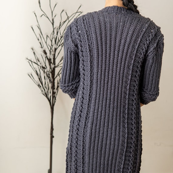 Crochet Pattern | Cable Stitch Duster Cardigan Sweater W. 3 Crochet Pattern | Cable Stitch Duster Cardigan Sweater W. 3