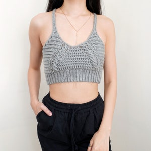 Crochet Pattern Crochet Cable Stitch Bralette Pattern PDF Download image 2