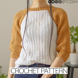 Crochet Pattern | Crochet Baseball T Shirt Pattern | PDF Download