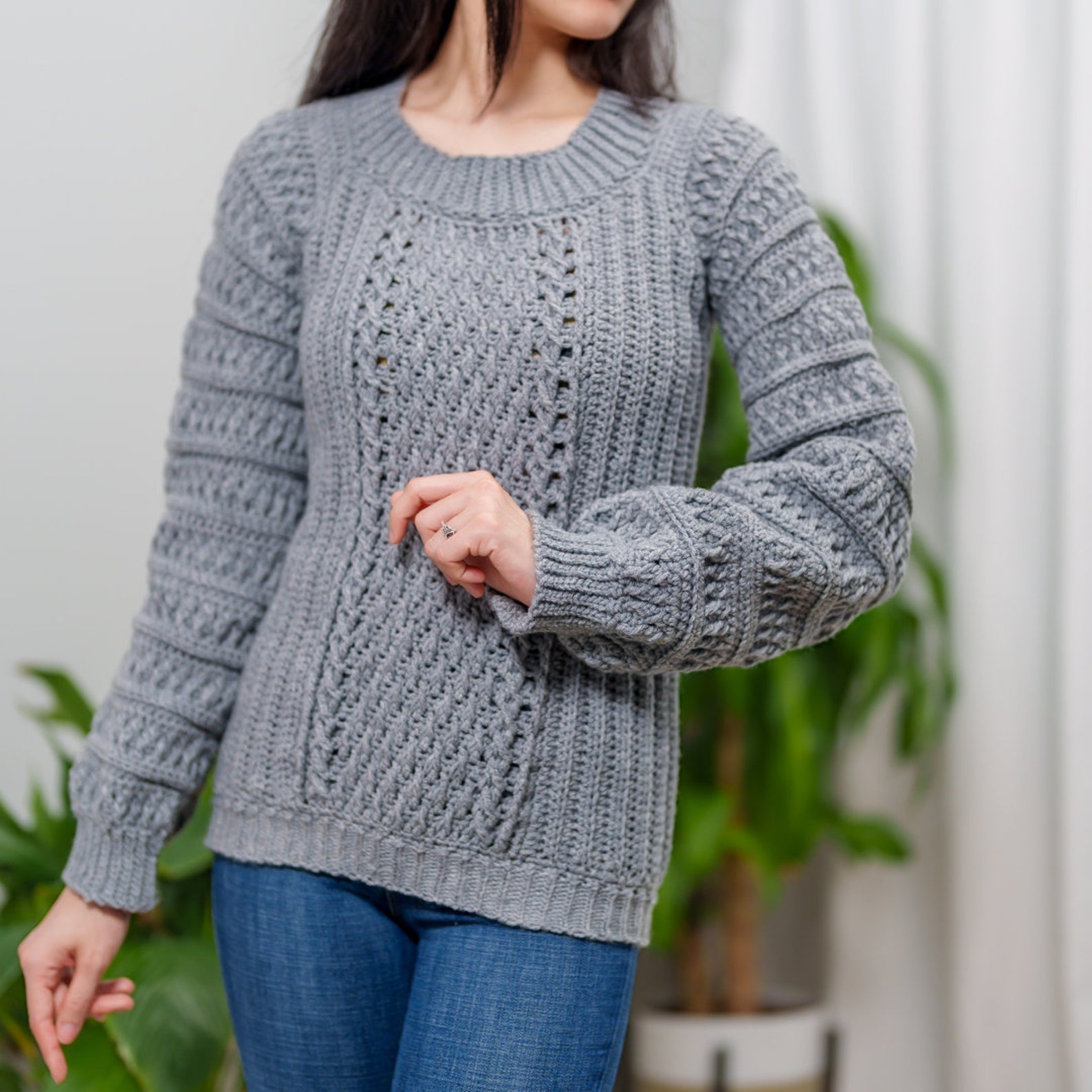 Crochet Pattern Crochet Alpine Stitch Sweater PDF Download Etsy