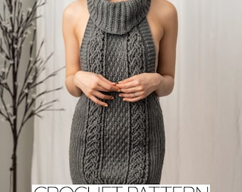 Crochet Pattern | Crochet VK Dress Pattern | Crochet Cowl Neck Dress | Crochet Backless Dress | PDF Download