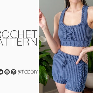 Crochet Pattern Cable Stitch Bralette Pattern PDF Download - Etsy