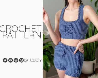 Crochet Cable Stitch Romper PDF Pattern | Etsy