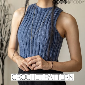 Crochet Pattern | Easy Sleeveless Sweater Vest Top | PDF Download
