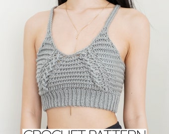 Crochet Pattern | Crochet Cable Stitch Bralette Pattern | PDF Download