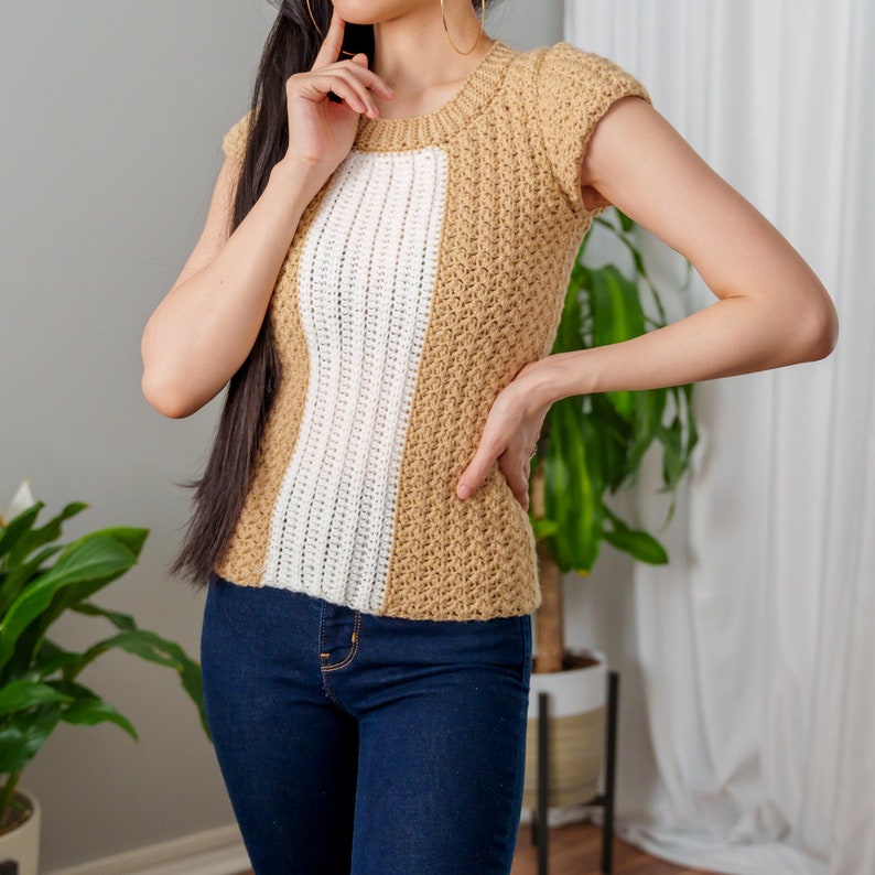 Crochet Pattern Crochet Modern Short Sleeve Top PDF Download image 5