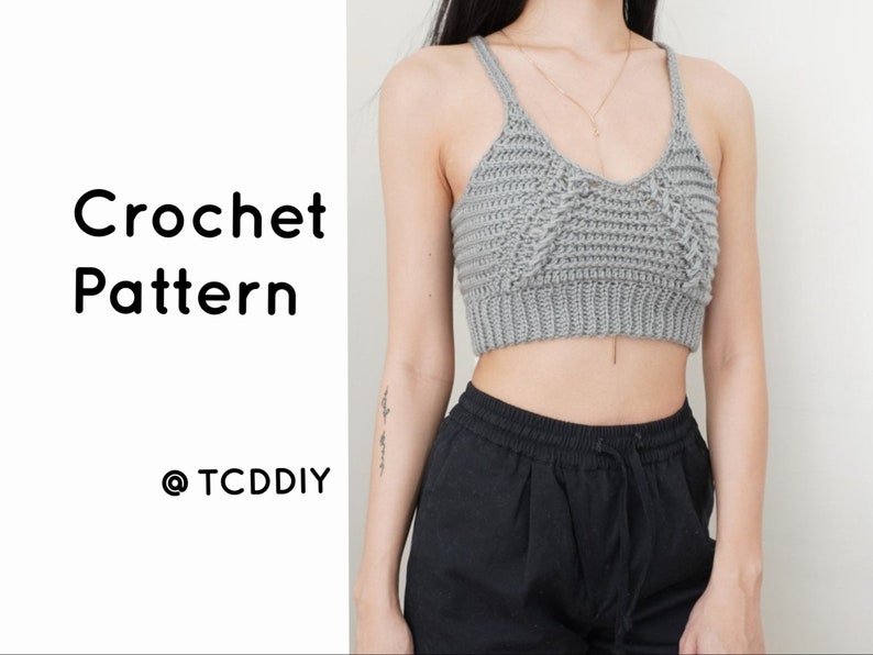 Crochet Cable Stitch Bralette Pattern - Etsy