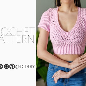 Crochet Pattern Crochet Crop Top Pattern PDF Download - Etsy Norway