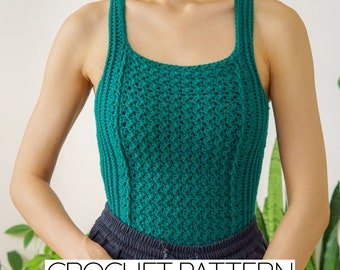 Haakpatroon | Chique tanktop met ronde hals en Suzette-stiksel | Pdf-download