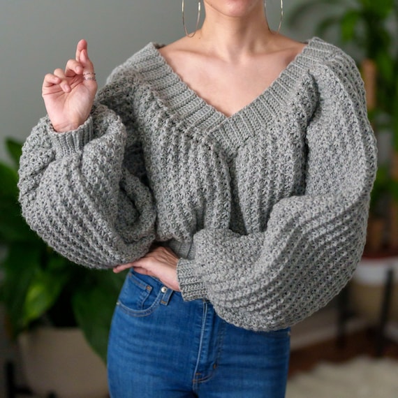 Crochet Oversized Sweater PDF Pattern 