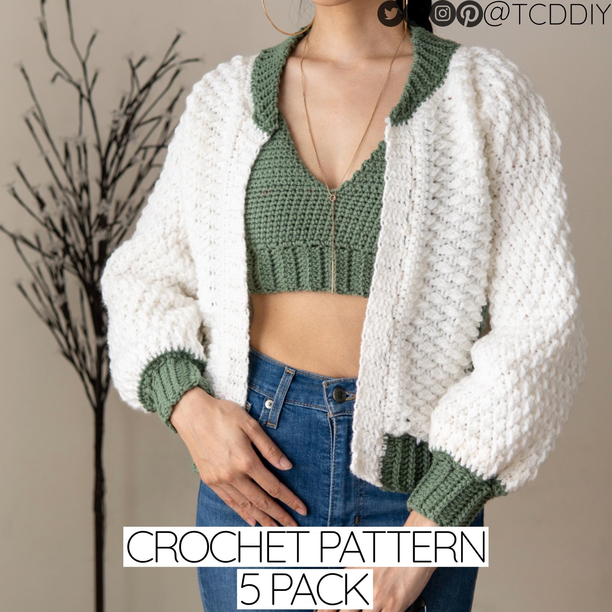 Crochet Pattern Bundle | Sleeveless Turtleneck | Bomber