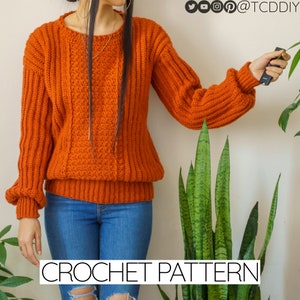 Crochet Pattern | Classic Crochet Sweater Pattern | PDF Download