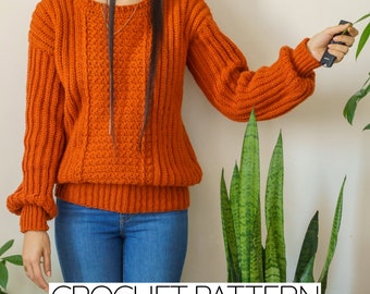 Crochet Pattern | Classic Crochet Sweater Pattern | PDF Download