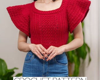 Crochet Pattern | Ruffle Top Pattern | PDF Download