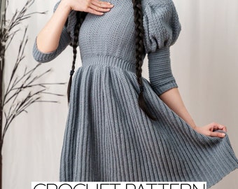 ワンピース 2WAY PUFF SLEEVE PATTERN KNIT DRESS Ameri（アメリ）の「2WAY PUFF SLEEVE PATTERN KNIT DRESS