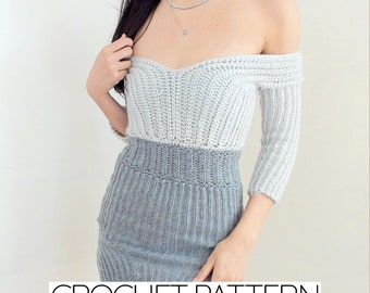 Crochet Pattern | Modern Crochet Fold Dress | PDF Download