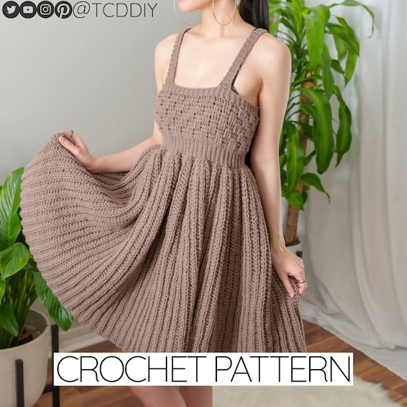 Modèle de crochet | Modèle de robe d’été basketweave | Téléchargement PDF