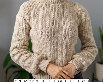 Crochet Pattern | Turtleneck Sweater Pattern | PDF Download