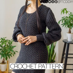 Crochet Pattern | Sweater Dress Pattern | PDF Download