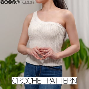 Patron au crochet | Modèle de haut à une bretelle au crochet | Téléchargement PDF