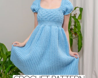 Crochet Pattern | Puff Sleeve Dress Pattern | PDF Download