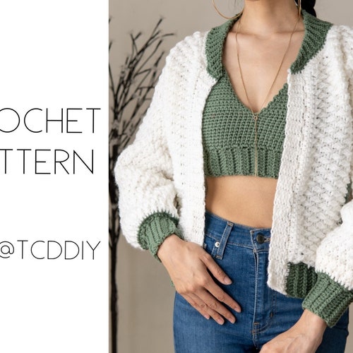 Crochet Jacket Pattern Long Sleeves Crochet Jacket Pattern Etsy