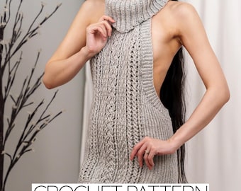 Hand Knit Turtleneck Backless Sweater Dress: Gray Ribbed Tunic Women Virgin Killer Killing Thick - Etsy Hand Knit Turtleneck Backless Sweater Dress: Gray Ribbed Tunic Women Virgin Killer Killing Thick - Etsy