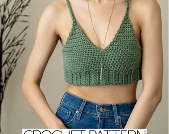 Crochet Pattern | Classic Bralette | Cropped Tank Top | Beginner Friendly | PDF Download