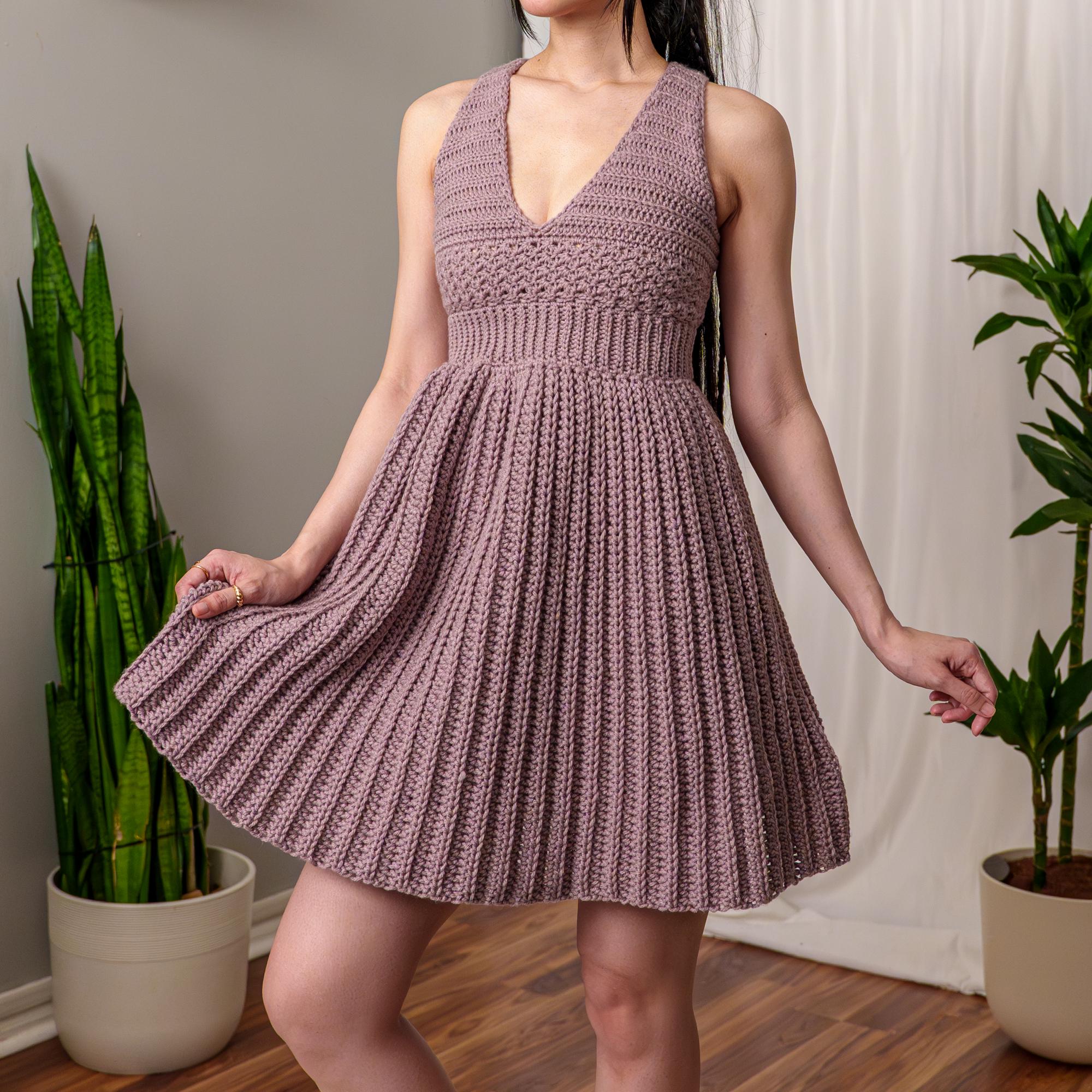 crochet v stitch dress Crochet Pattern | V-Neck Sundress w. Suzette Stitch Detail | Dress