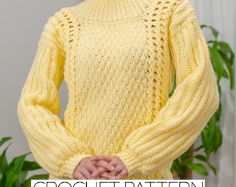 Crochet Pattern | Cable Stitch Sweater | PDF Download