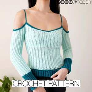 Crochet Pattern | Off the Shoulder Top with Straps Pattern | PDF Download