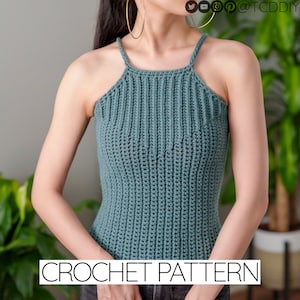 Crochet Pattern | Modern Tank Top W. Chest Detail | PDF Download