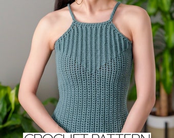 Crochet Pattern | Modern Tank Top W. Chest Detail | PDF Download