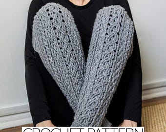 Crochet Pattern | Cable Stitch Leg Warmers | PDF Download