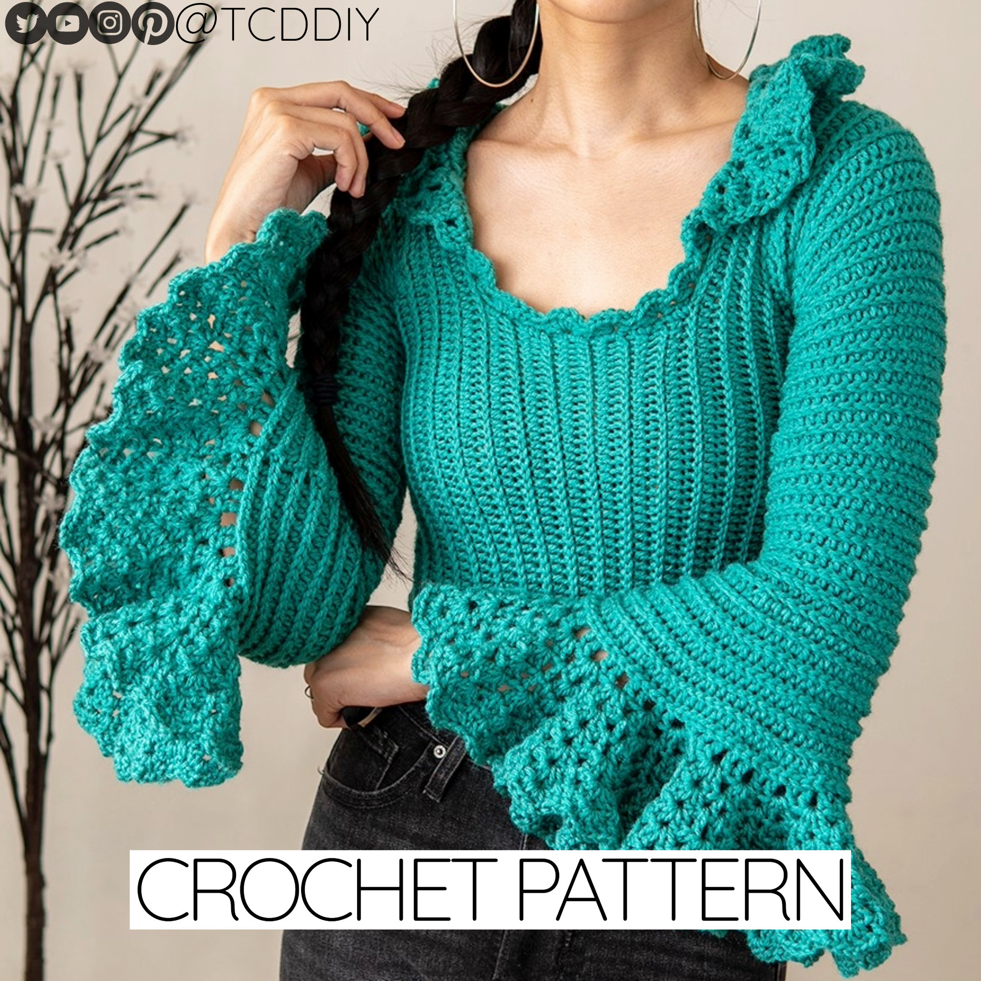 The METALLICO Top | Step-by-Step Ruffle Top Crochet Tutorial