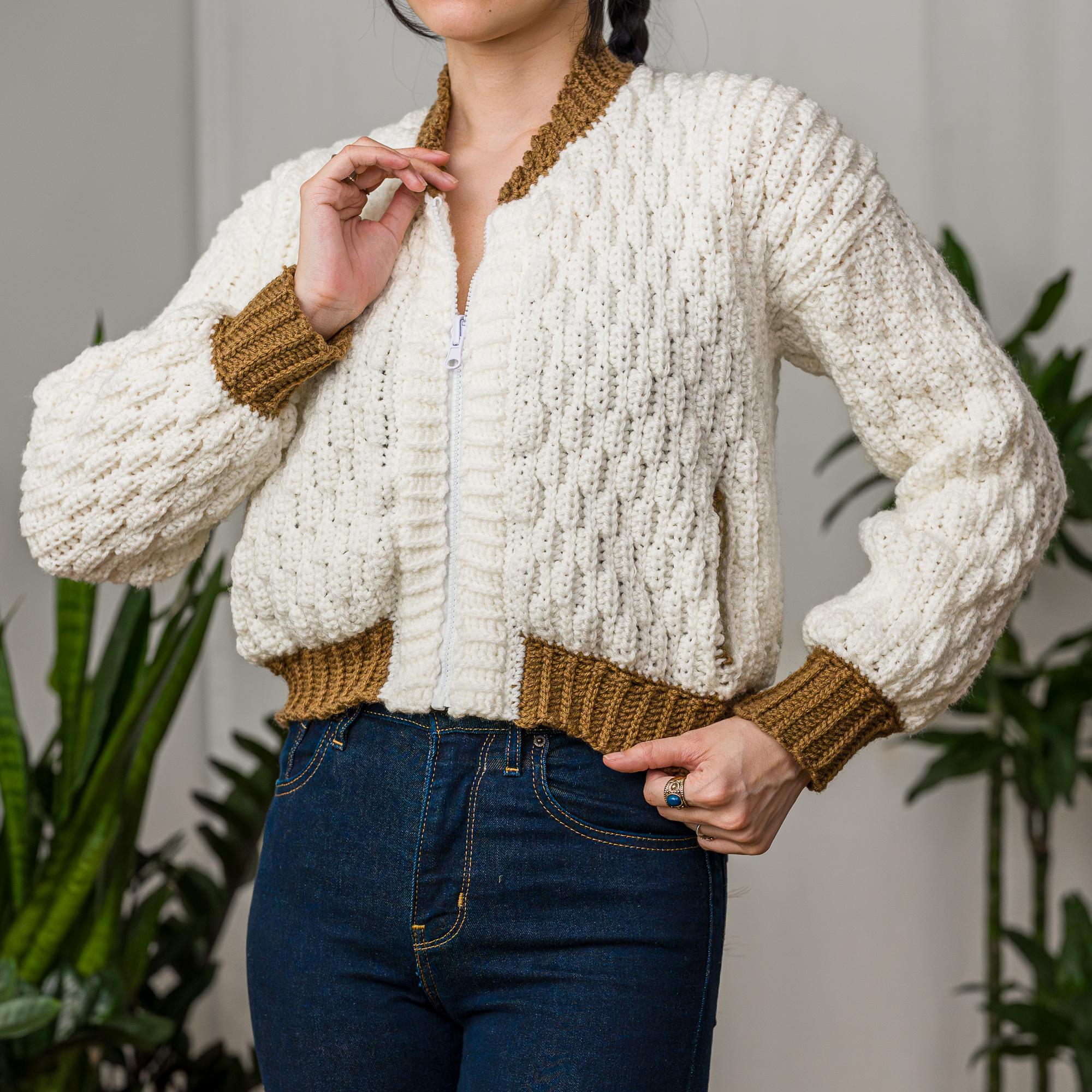 Crochet Pattern | Reversible Bomber Jacket W. Full Zip | PDF Download ...