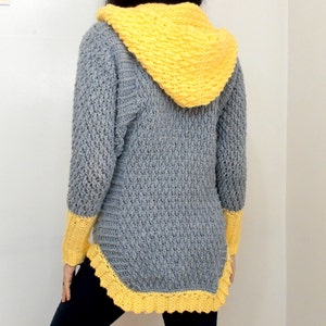 Crochet Pattern Crochet Batwing Cardigan with Hood PDF Download image 9