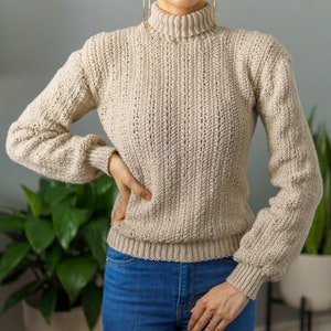 Crochet Pattern Turtleneck Sweater Pattern PDF Download image 4