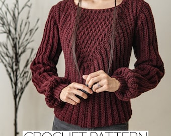 Crochet Pattern | Crochet Alpine Stitch Sweater | PDF Download