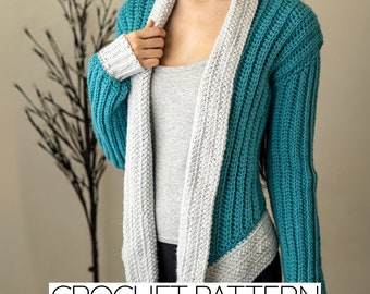 Crochet Pattern | Asymmetrical Cardigan Pattern | PDF Download